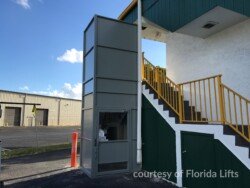 M-1504 Material Lift installation by Florida Lifts. Job# 218382