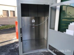 M-1504 Material Lift installation by Florida Lifts. Job# 218382