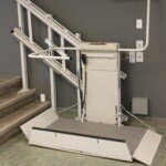 Savaria Delta inclined platform lift in Savaria Laval showroom Savaria Delta inclined platform lift in Savaria Laval showroom